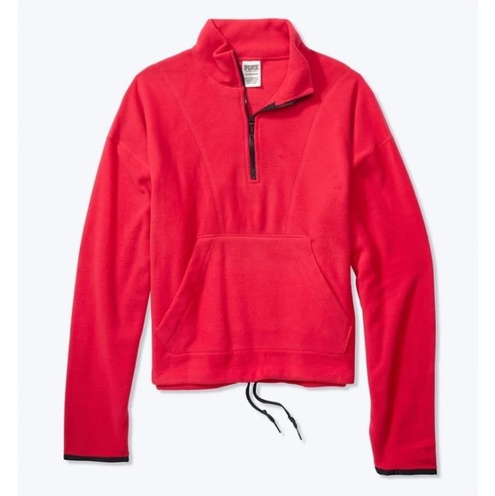 Victoria's Secret Pink Fleece Half Zip Sweatshirt - Picture 3 of 11